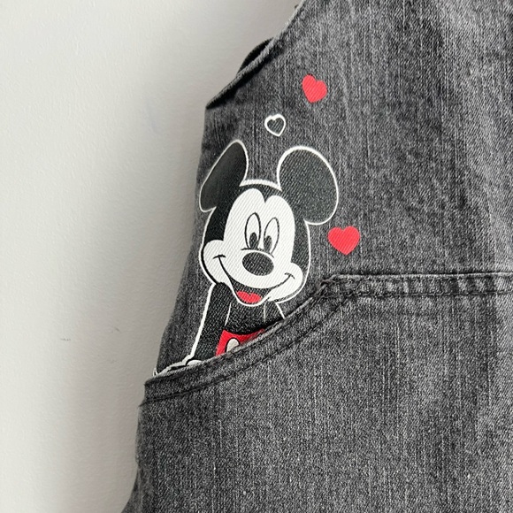 Disney Minnie & Mickey Mouse Overalls Dress Black Denim 12M Baby Girl - Picture 7 of 7
